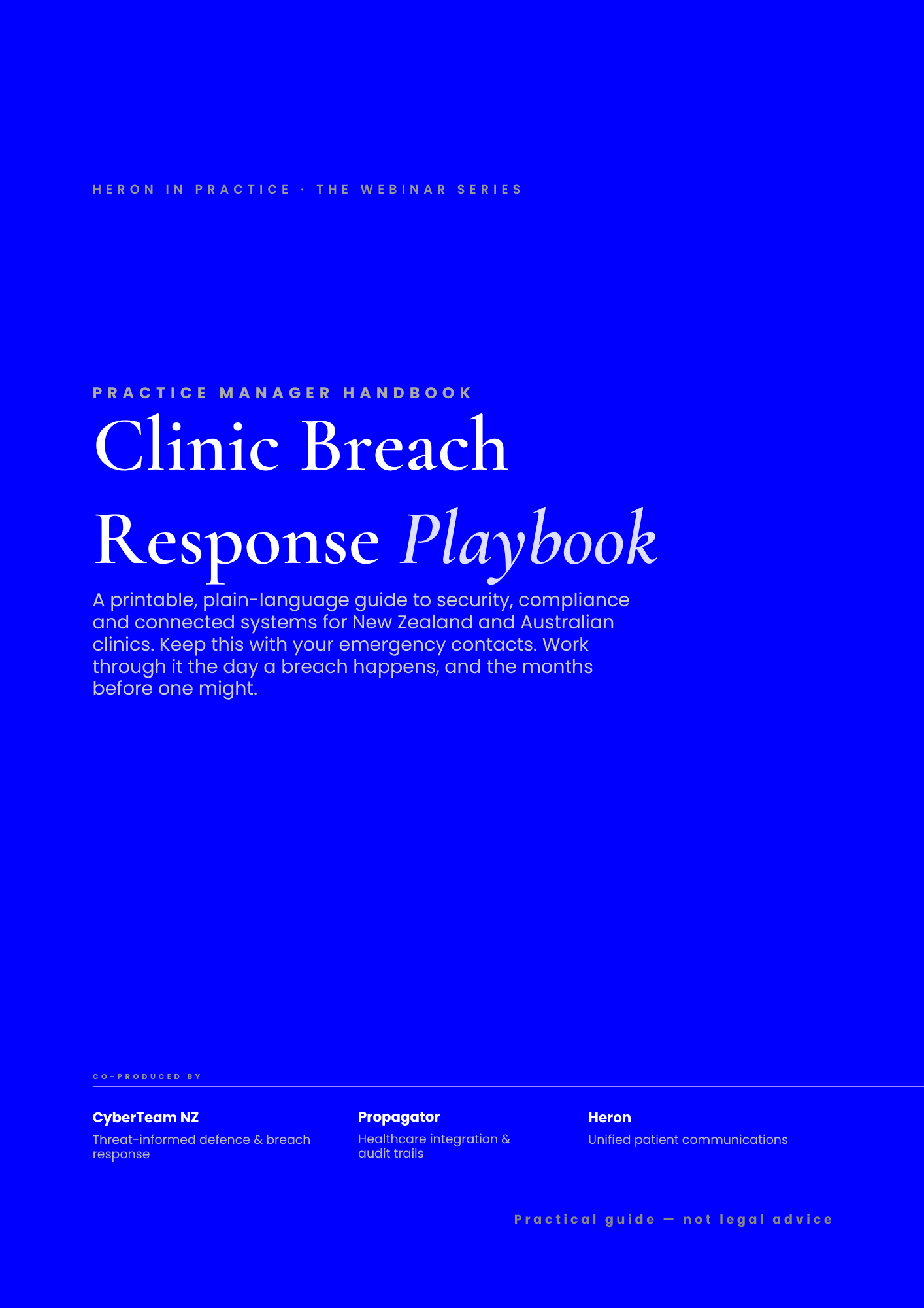 Front Page Playbook